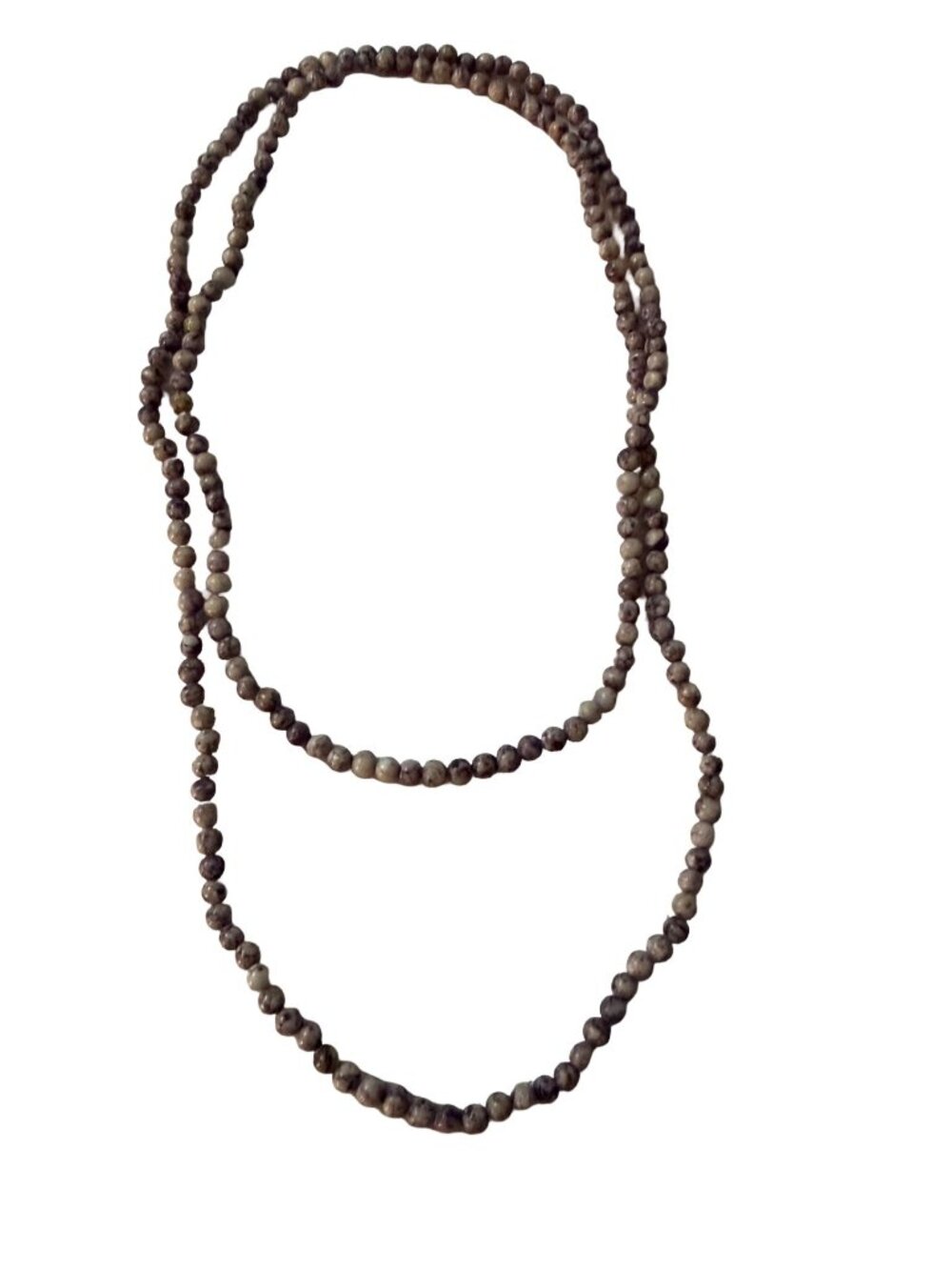 Long Purple Lepidolite Natural Stone Bead Necklace 32" Endless Strand